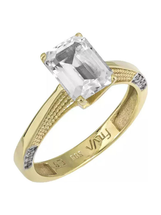 Μονόπετρο από Χρυσό 14K Μονόπετρο από Χρυσό 14K