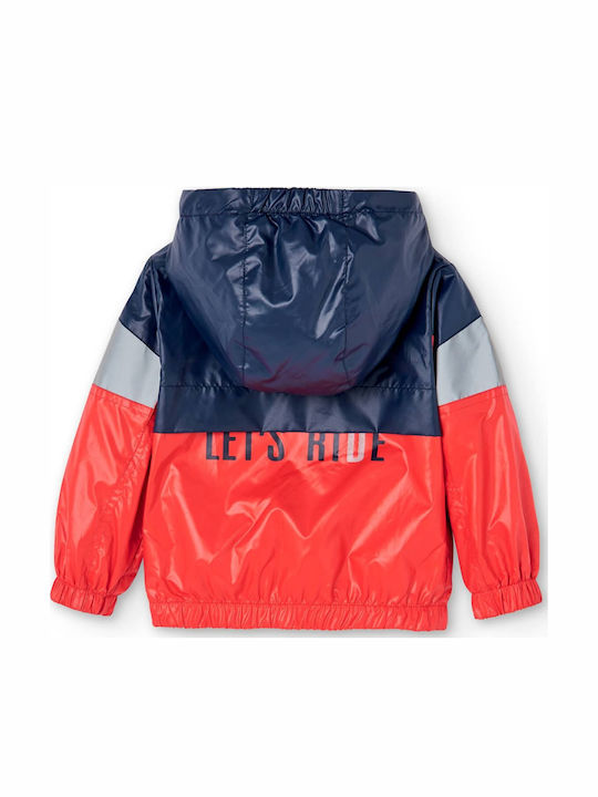 Kids' Casual Jacket Short Double Sided with Hood Multicolour