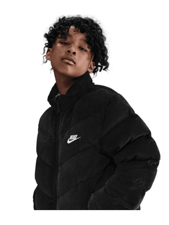 Kids' Sports Jacket with Lining Black Therma-fit