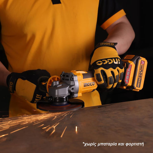 Ingco Grinder 125mm Battery Brushless with Speed Control 20V Solo