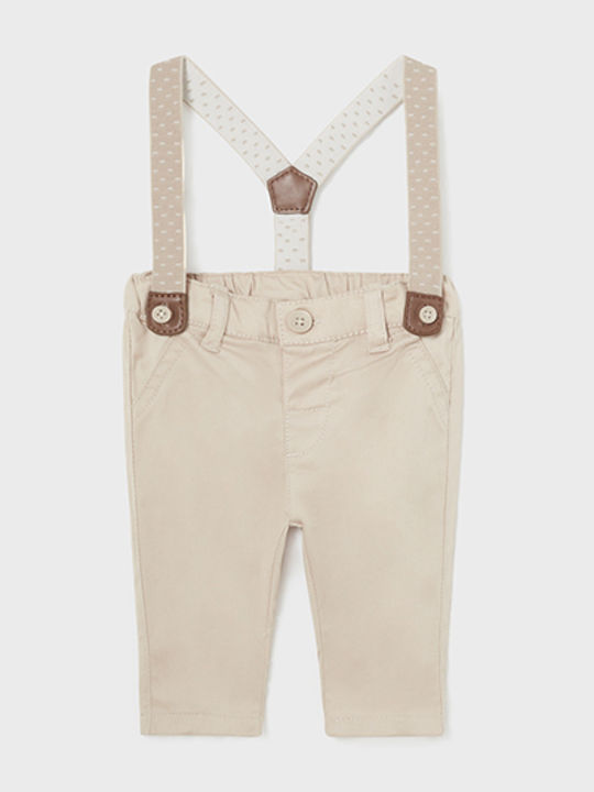 Mayoral Kids' Fabric Pants Beige