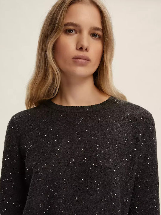 Women's Sweater Woolen Dark Grey