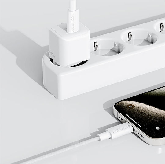 Acefast USB 2.0 Cable USB-C male - USB-C 60W White 1.2m