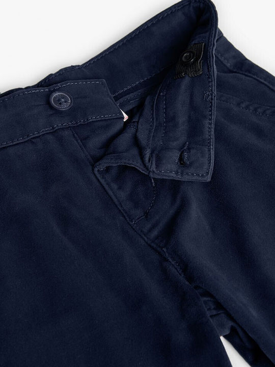 Παιδικό Παντελόνι Chino Μπλε Σκούρο Stretch Satin