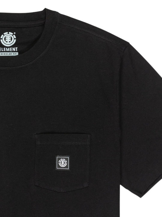 Label Pocket T-shirt Flint Black