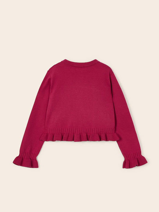 Kids Cardigan Cotton Burgundy