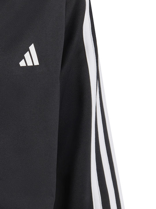 Athletic Kids Cardigan with Hood Black Aeroready 3-Stripes