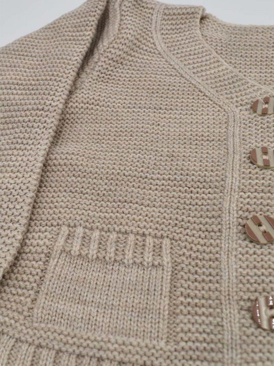 Kids Cardigan Knitted Beige