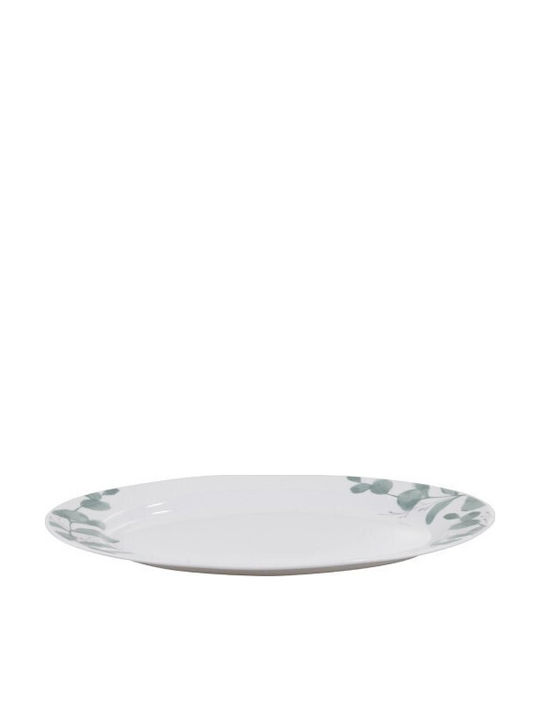 Max Home Plate Shallow Glass Green with Diameter 25.5cm