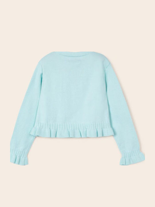 Kinderstrickjacke Baumwolle Hellblau
