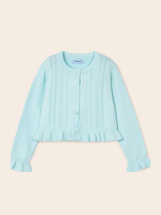 Kinderstrickjacke Baumwolle Hellblau