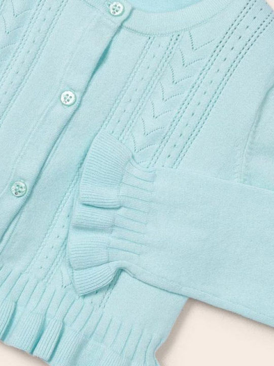 Kinderstrickjacke Baumwolle Hellblau