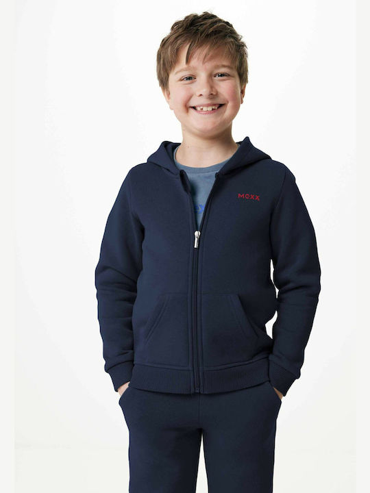 Fleece Kids Sweatshirt Cardigan with Hood and Pockets Khaki