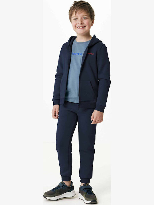 Fleece Kids Sweatshirt Cardigan with Hood and Pockets Khaki