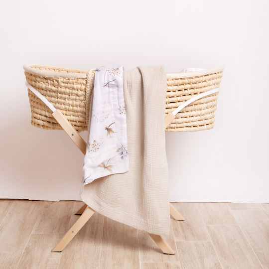 Kidizi Blanket Nursery Swaddling Blankets Cotton Beige 110x75cm