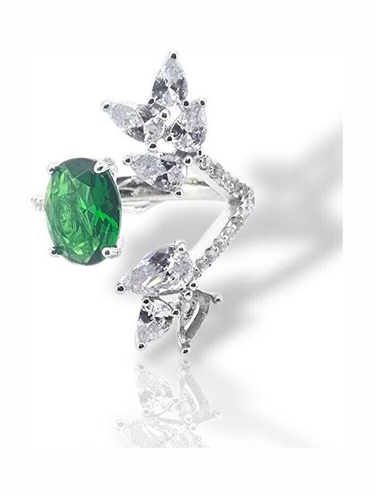 Mentzos Damen Ring mit Zirkonia aus Silber