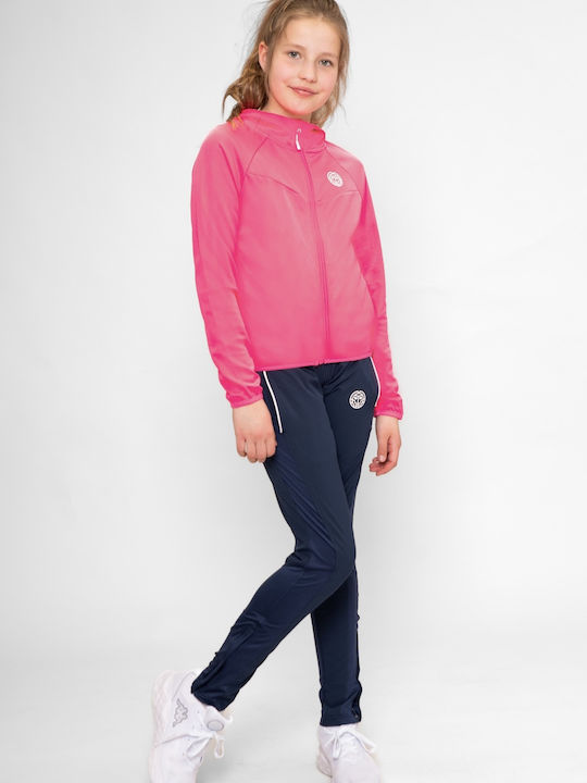 Kids Cardigan with Hood Pink