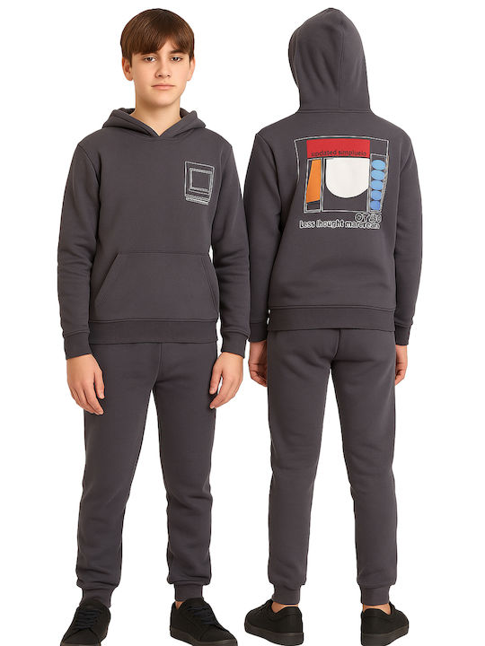 Kids Sweatpants Set With Top Anthracite 2 Pieces