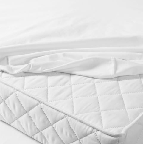 Kidizi Protecție pentru Saltea Single Waterproof cu Fustă Alb 90x200cm