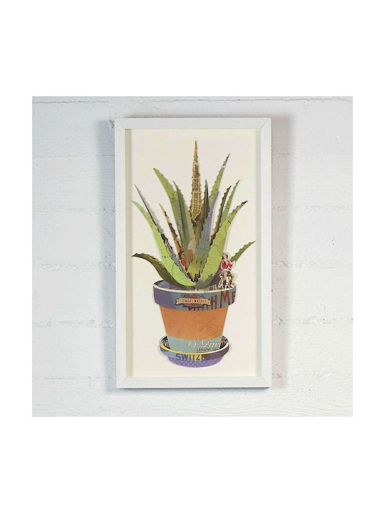Supergreens Κολάζ Αλόη Κάδρο Ξύλινο 30x50cm