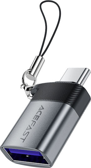 Acefast Converter USB-C male to USB-A female Gray 1pcs