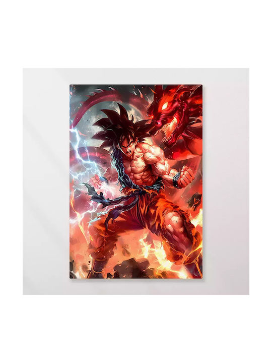 Canvas Painting Dragon Ball Goku In Heat Battle Knv2708 45cm x 65cm