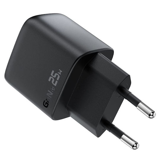 Acefast Φορτιστής Χωρίς Καλώδιο GaN με Θύρα USB-A και Θύρα USB-C 25W Μαύρος (A114)