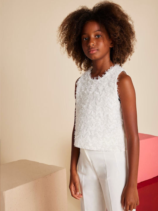 Kids' Shirt Sleeveless Ecru