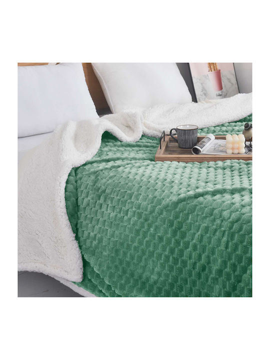 SpitiBazaar Blanket Furry Queen 220x240cm Green