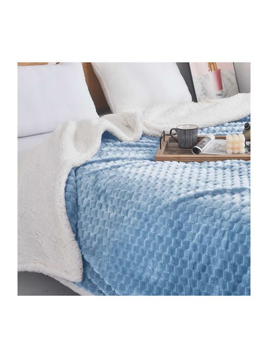 SpitiBazaar Blanket Furry Queen 220x240cm Blue