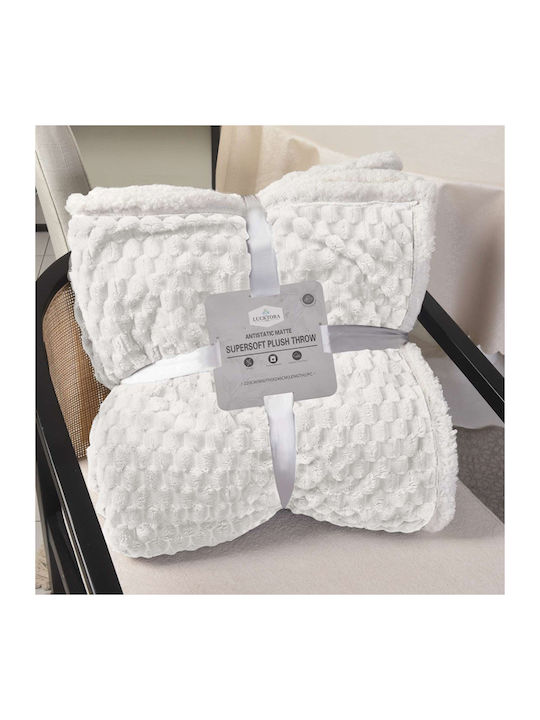 SpitiBazaar Blanket Furry Queen 220x240cm White