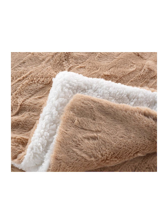 Kipper Foxy Pătură Blănoasă Semidublă 180x220 cm Sand