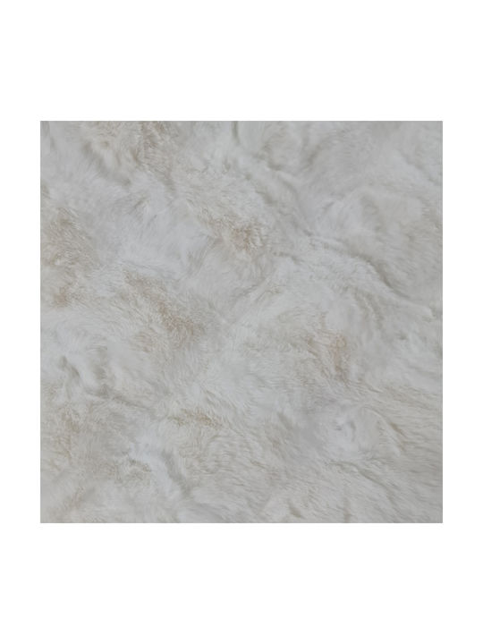 Saray Home Rabbit Luxurius Σετ Μοντέρνα Χαλιά Κρεβατοκάμαρας Λευκό-ασημί DSN05 WHSLV 3τμχ