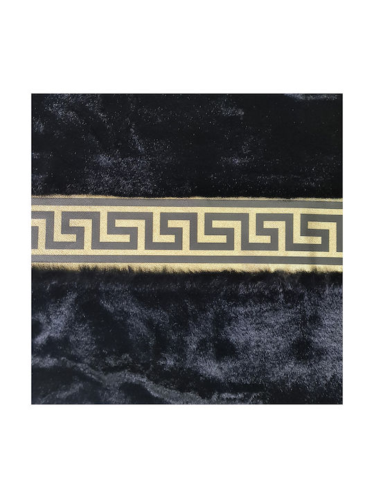 Saray Home Rabbit Luxurius Modern Bedroom Rugs Set Black-Gold DSN03 BLCGLD 3pcs