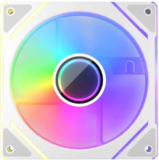 1STPLAYER FAN-FC7R-WH Обратен Перка Вентилатор за Кутия 120мм (1800об/мин / 47.65cfm) с RGB Осветление Бял