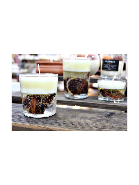 Gerakis Aromatic Candle in Jar with Orange-Cinnamon Scent 9x12.1cm