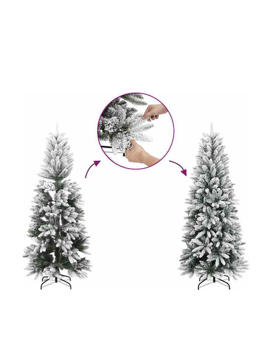 Weihnachtsbaum Beschneit 210cm mit LED-Beleuchtung