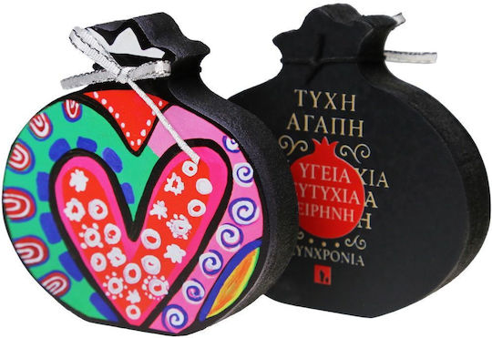 Synchronia Επιτραπέζιο Γούρι Ρόδι Πολύχρωμο από Ξύλο 18x18cm
