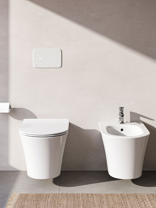 Ideal Standard Wandhängende Toilette mit Deckel Sanftes Schließen Weiße