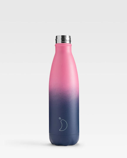 Chilly's Chilly's Gradient Stainless Steel Thermos Bottle BPA Free 500ml Pink Navy