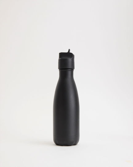 Chilly's Recyclable Thermos Bottle Plastic Stainless Steel BPA Free 350ml Kids Jet Black