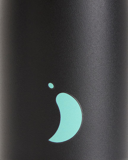 Chilly's Recyclable Thermos Bottle Plastic Stainless Steel BPA Free 350ml Kids Jet Black