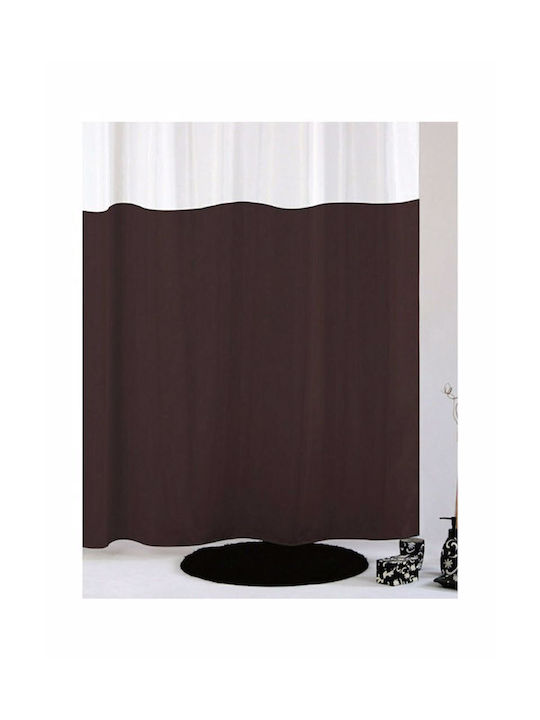 Import Hellas Dobblo Душ завеса Тъканна с куки 180x200см Кафяв