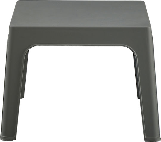 Sleek Auxiliary Outdoor Free Standing Polypropylene Table Dark Olive 49.5x49.5x40cm