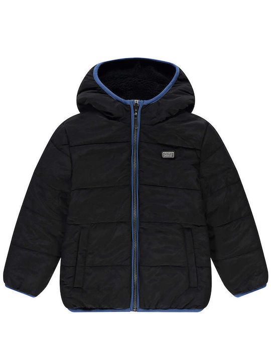 Kids' Casual Jacket Double Sided with Hood Multicolour