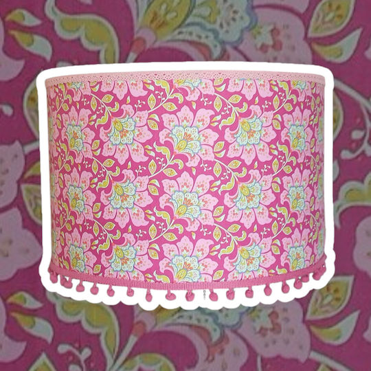 Oxygen Korean Pink Irida Ceiling Light Pink with E27 Socket 35x20cm