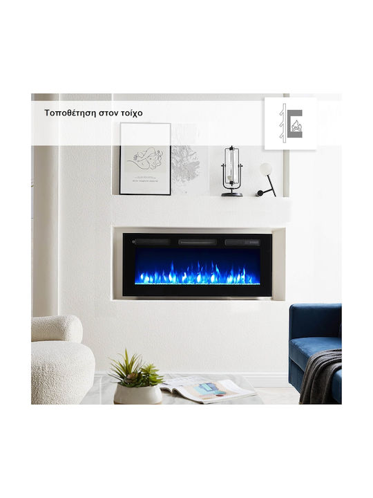 Richen Wall Mounted Electric Fireplace 8000W 102x43cm
