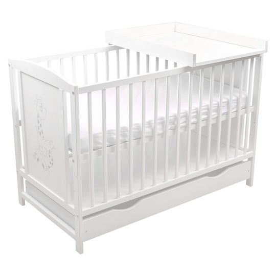Kidizi Hard Changing Pad din lemn Alb pentru pat 55x77cm