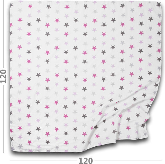 Kidizi Blanket Nursery Swaddling Blankets Cotton Pink 120x120cm