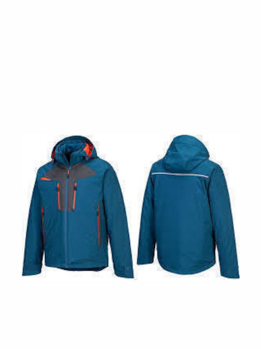 Portwest Pro Work Jackets Reflective with Removable Lining and Hood Blue